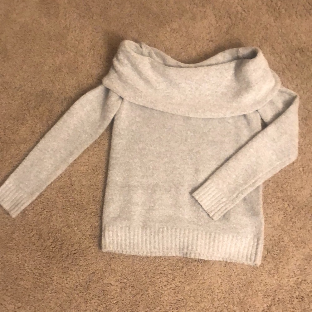 forever 21 of the shoulder grey sweater.  size: M